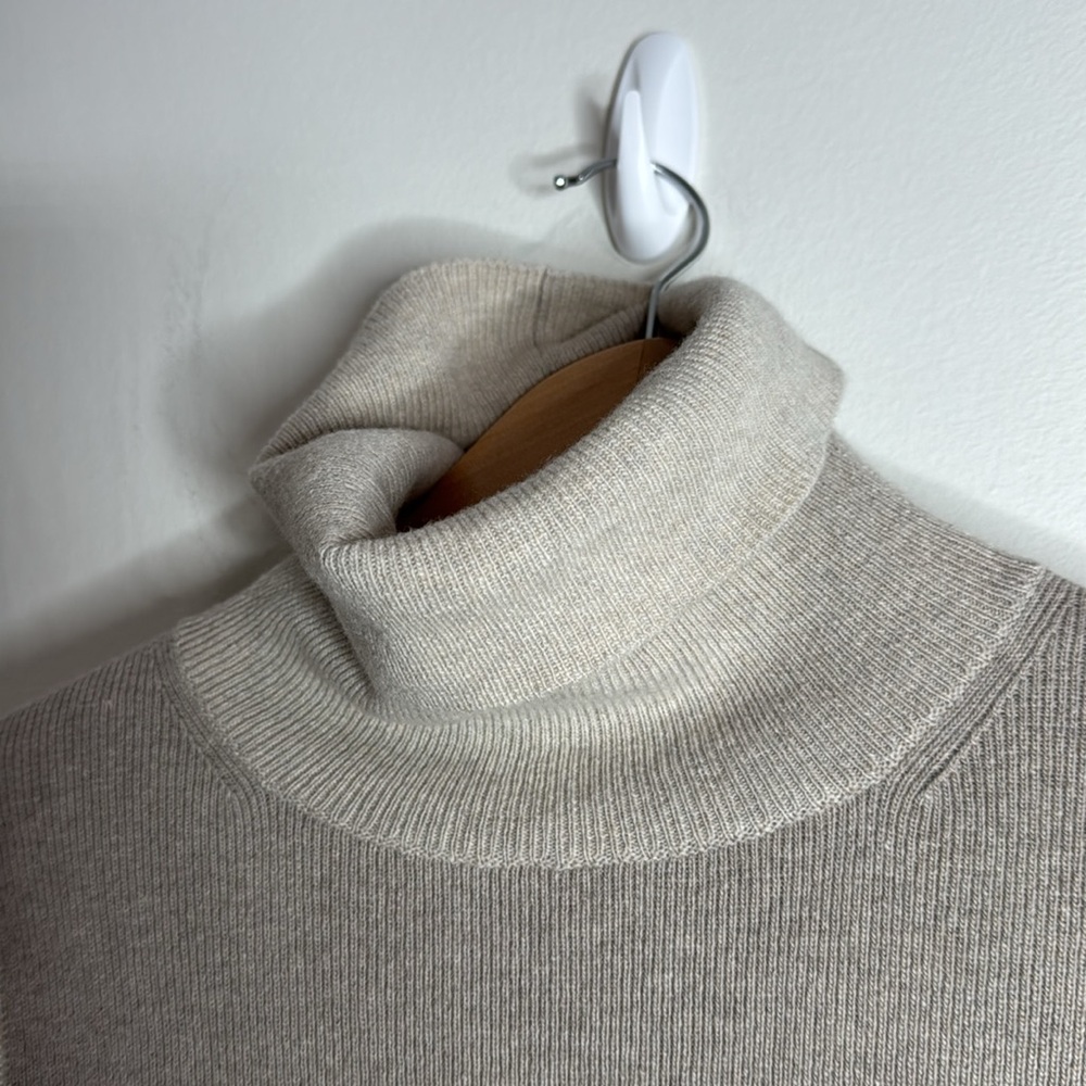 Lafayette 148 Women’s Boxy Knit Sweater Neutrals Colorblock 1/2 Sleeve size S - Picture 6 of 9
